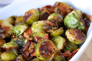 Roasted Brussel Sprouts w/ Bacon Pieczone Brukselki z Boczkiem