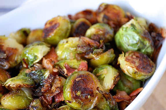 Roasted Brussel Sprouts w/ Bacon Pieczone Brukselki z Boczkiem