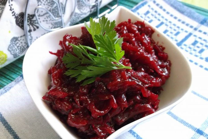 Red Beets Salad with Onions Buraki z Cebulą